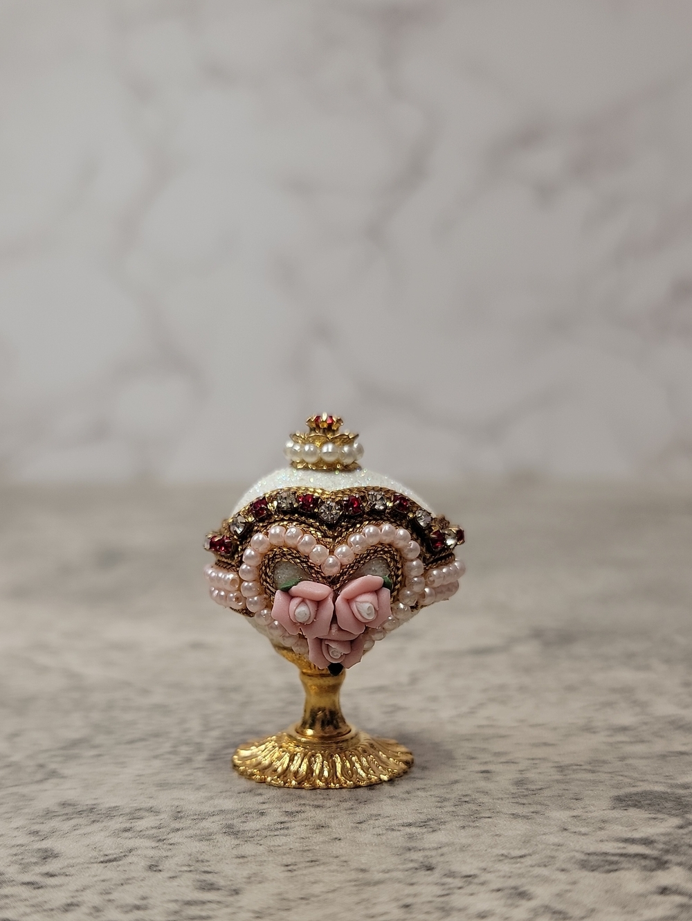 Vintage Quail Egg Trinket Box